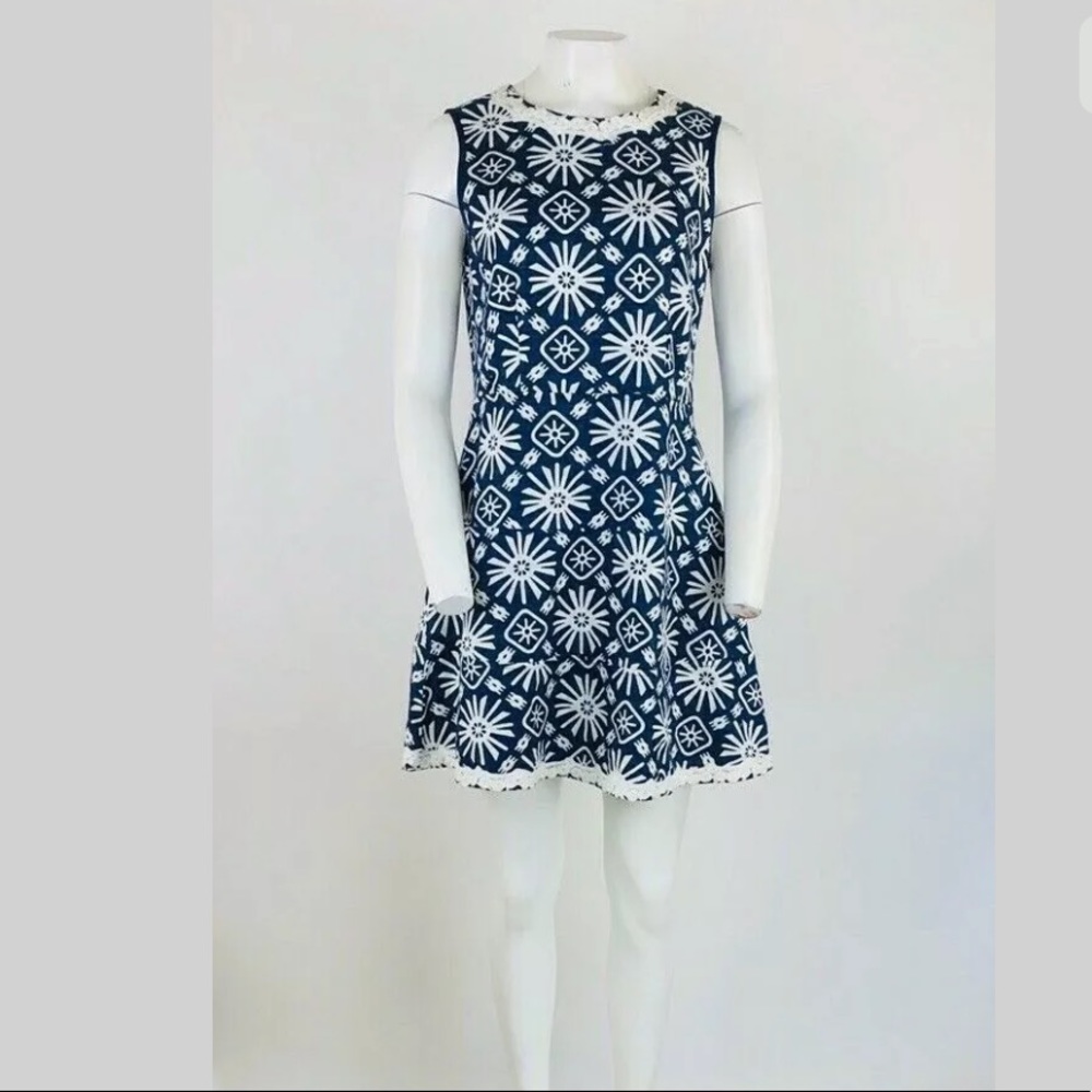 Sails To Sable Cotton Linen A-Line Dress